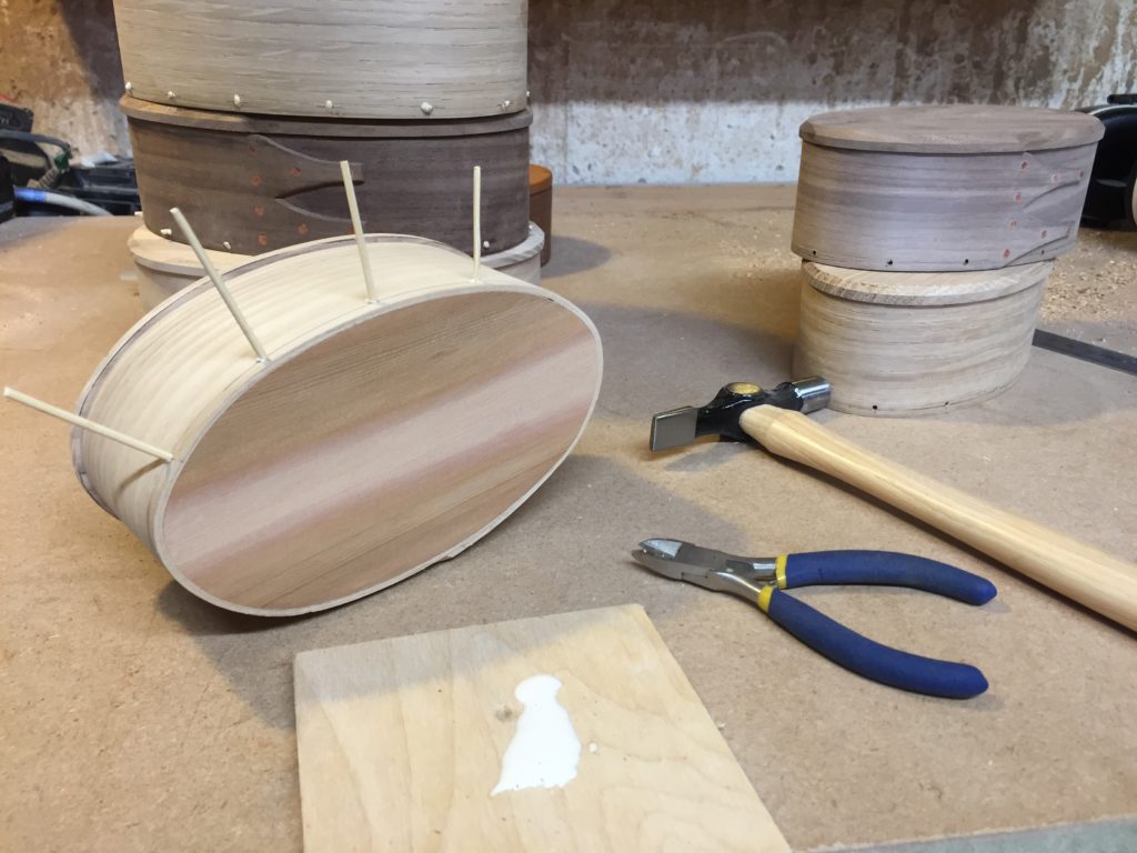 Making shaker oval boxes at Tom Trimmins Woodwork in London