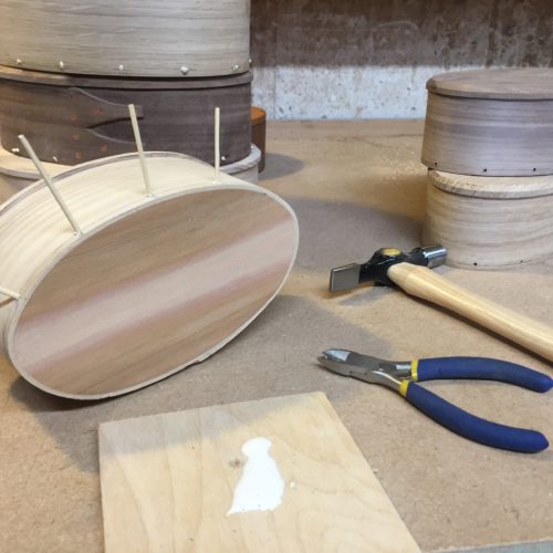 Making shaker oval boxes at Tom Trimmins Woodwork in London